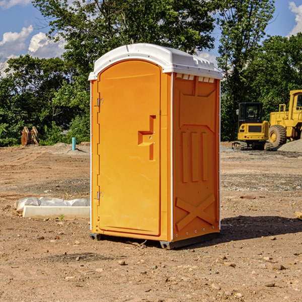 can i customize the exterior of the porta potties with my event logo or branding in Claremont VA